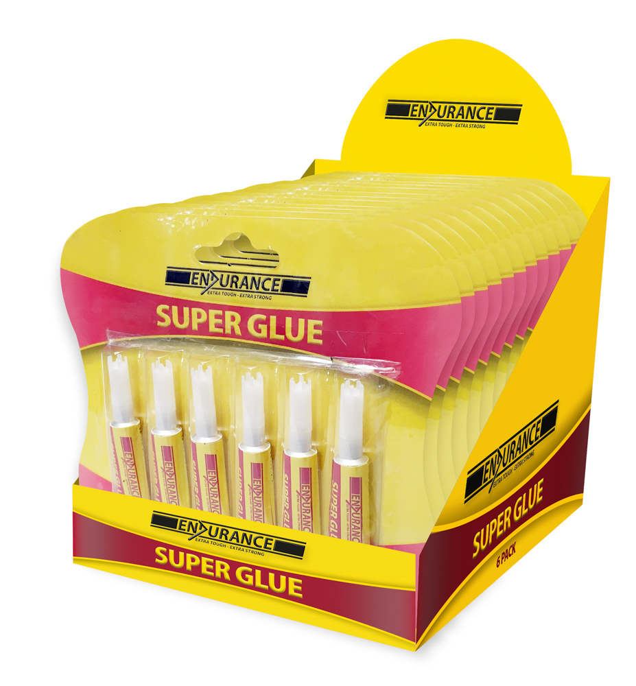 6 Pack Of Super Glue Tubes Bonningtons