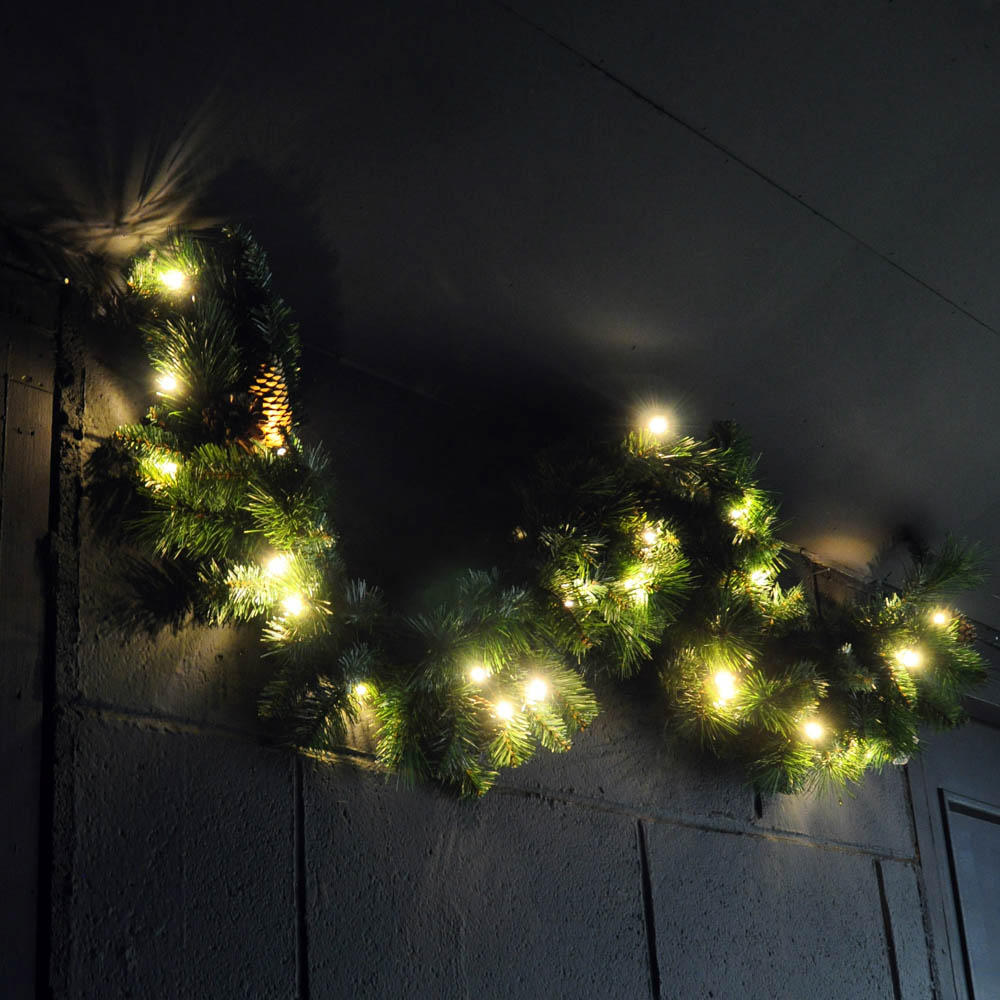 1.2M Christmas Garland With Warm White Static Leds | Bonningtons