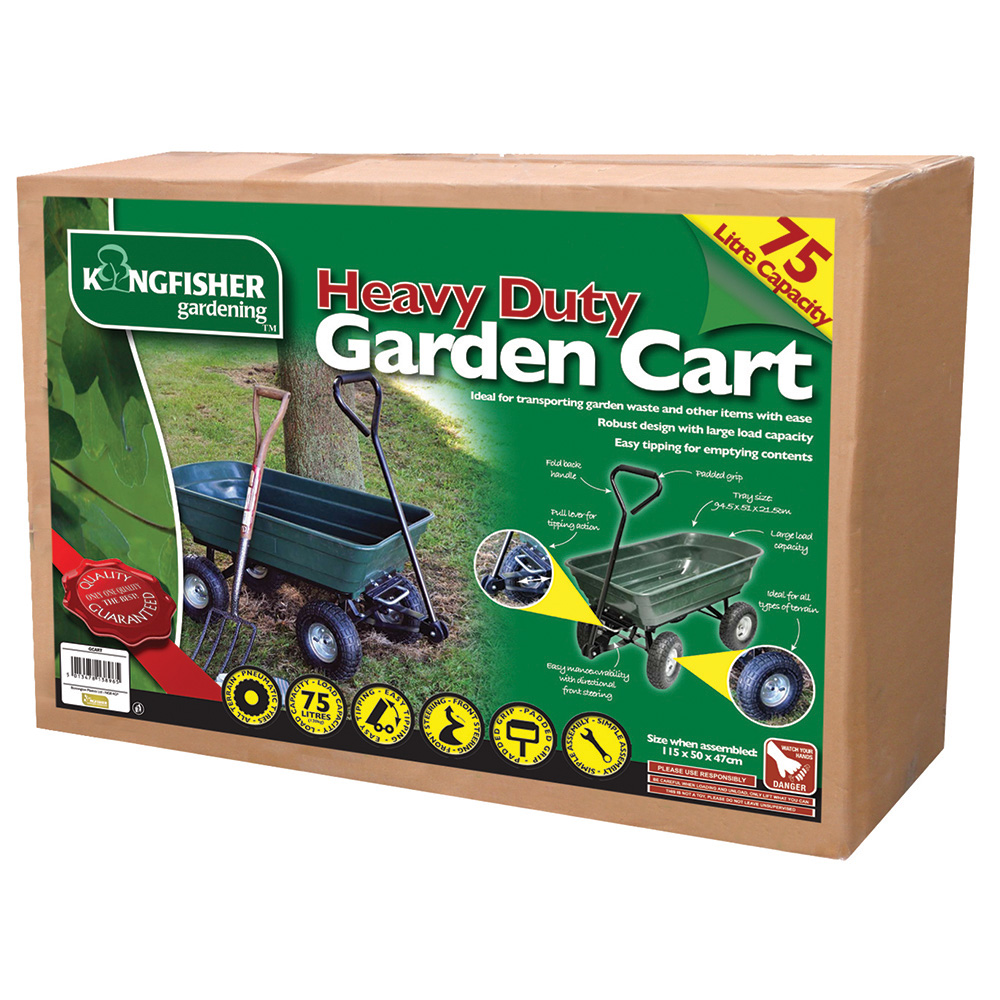 4 Wheel Tipping Action Garden Cart Bonningtons