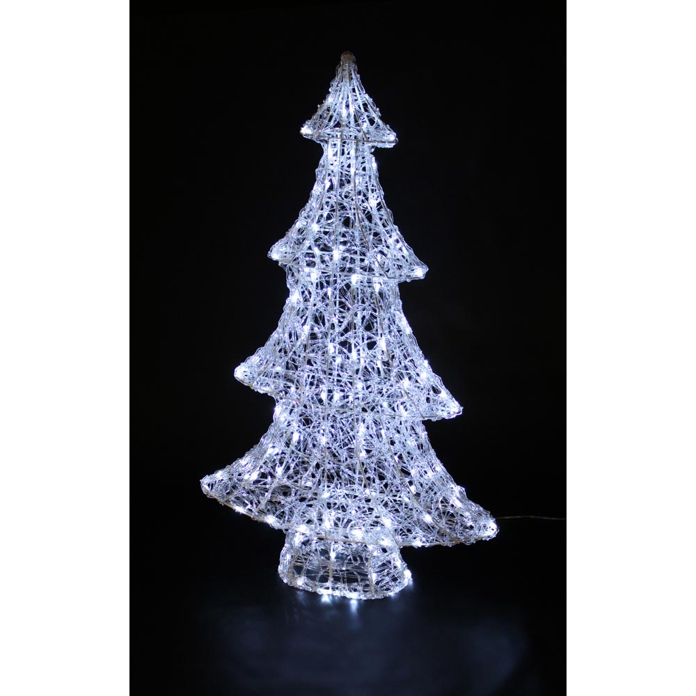 Acrylic Xmas Tree With Bright White Leds Bonningtons