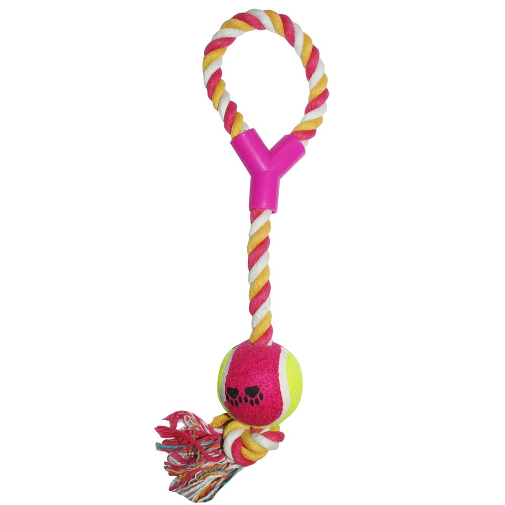 Rope Throw And Ball Dog Toy Bonningtons