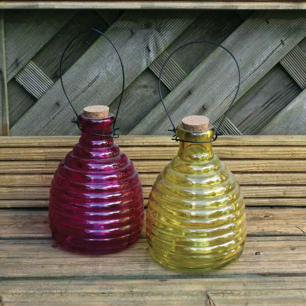 Large Coloured Glass Wasp Trap Bonningtons