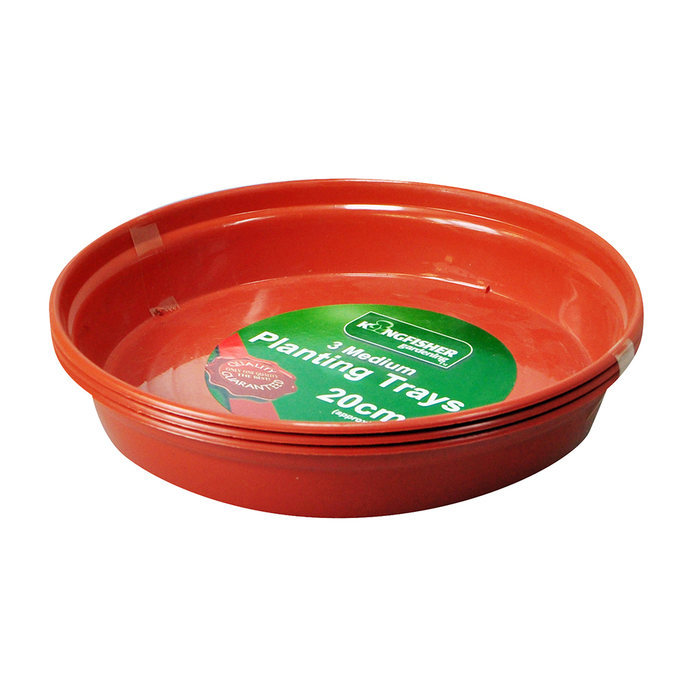 3 Pack Plant Pot Trays To Fit Up To 20Cm(8In) Pots Bonningtons