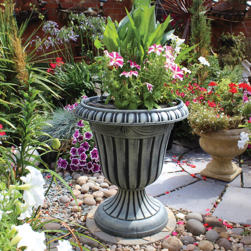 50Cm Stone Effect Urn Planter | Bonningtons