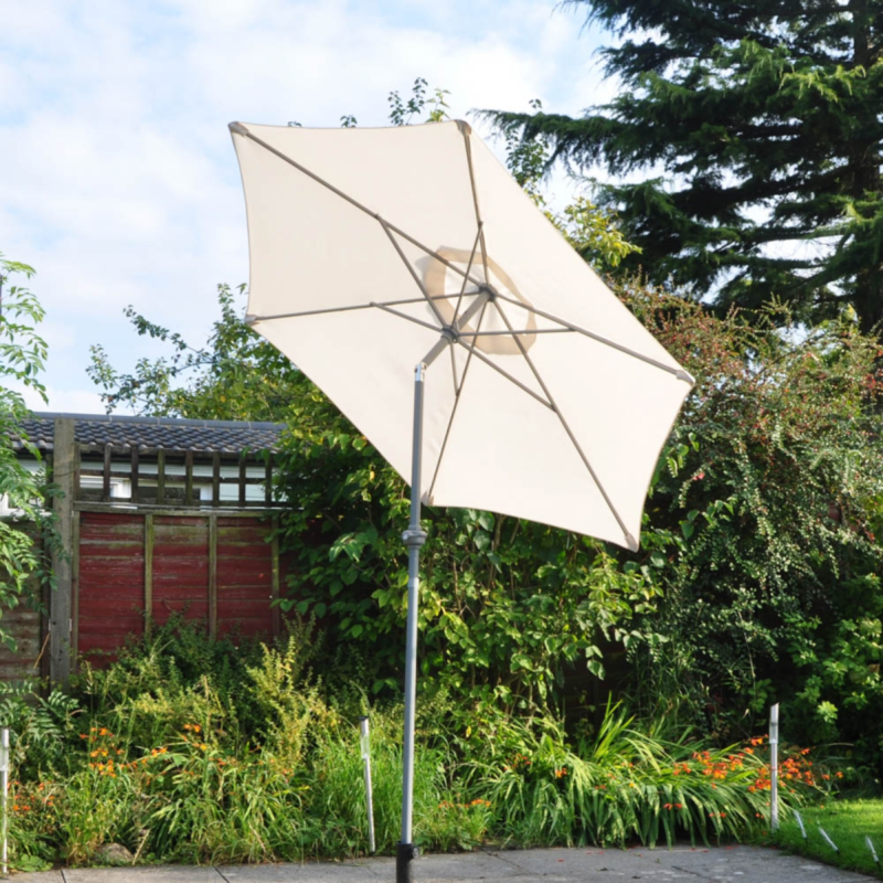 2M Cream Aluminium Parasol Bonningtons