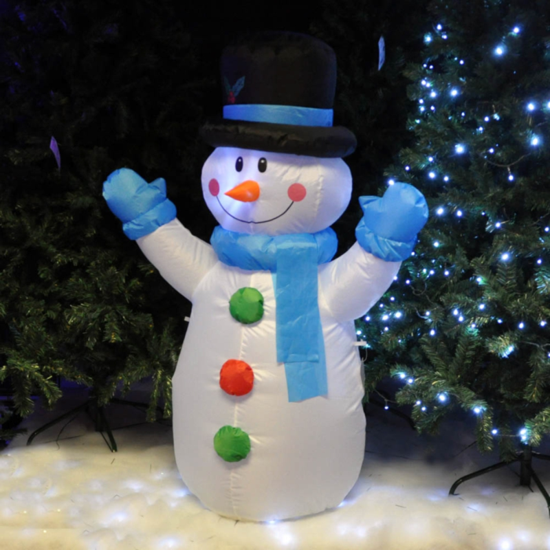 4Ft Inflatable Snowman Bonningtons