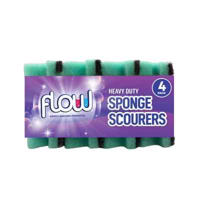 4 Pack Sponge Scouring Pad