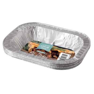6 Pack of Oblong Foil Pie Dishes