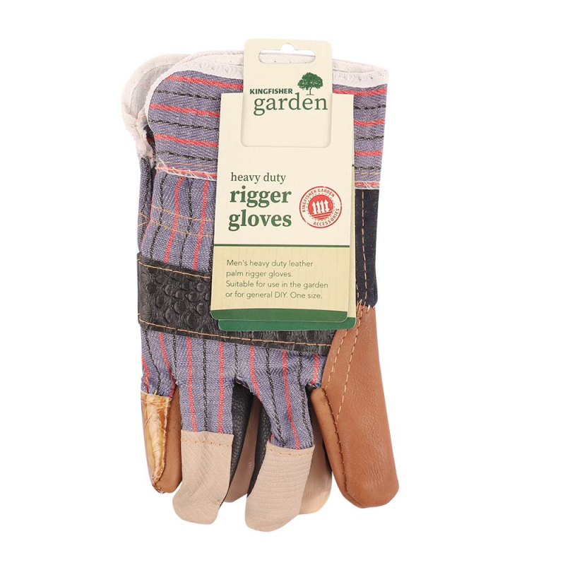 Men's Heavy Duty Leather Palm Rigger Gloves Bonningtons