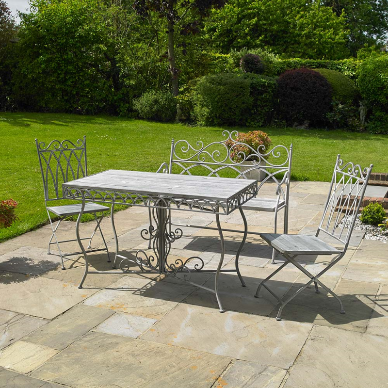 Grey Vintage 4 Piece Dining Set Bonningtons