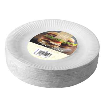 100 Pack of 9 inch White Party Disposable Plates