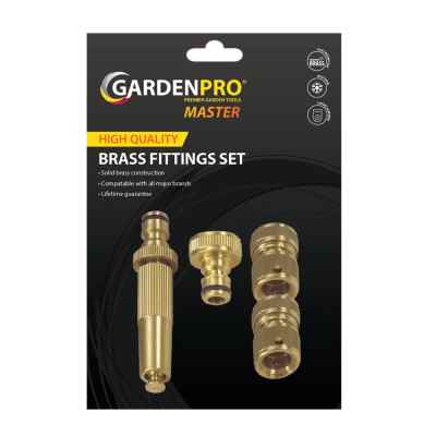 Garden Pro Master Brass Hose Fitting Set