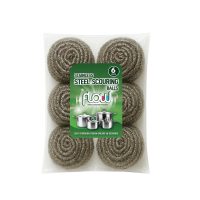 6 Pack Stainless Steel Scourer Balls
