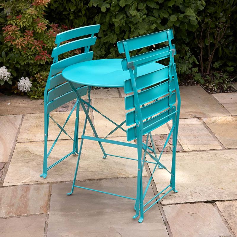 Turquoise Metal Bistro Set Bonningtons