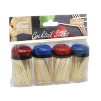 4 x 100 Packs of Wooden Cocktail Sticks