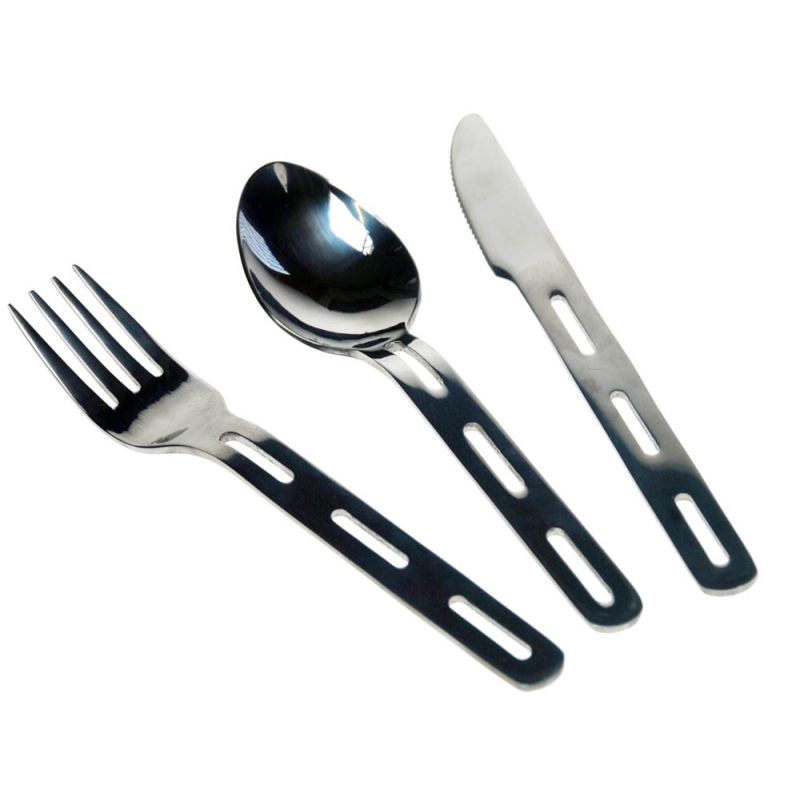 Stainless Steel 3 Piece Camping Cutlery Set Bonningtons