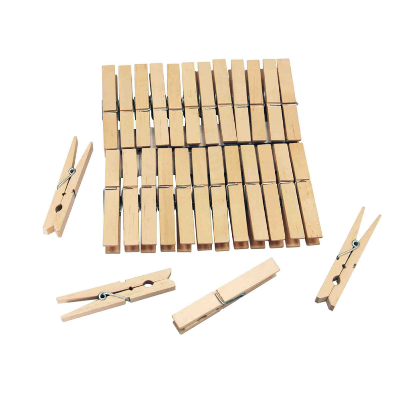 30 Pack Wooden Clothes Pegs Bonningtons