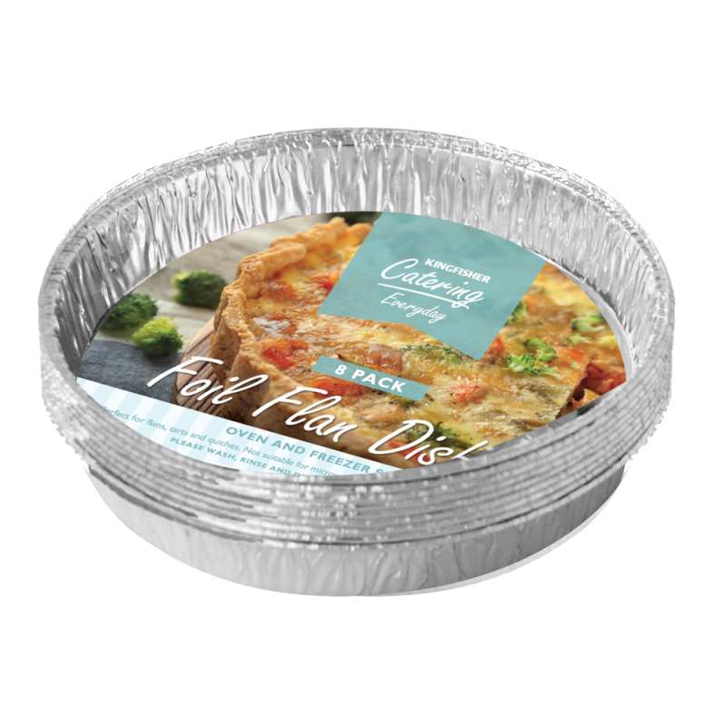 8 Pack Of Small Foil Flan Dishes Bonningtons