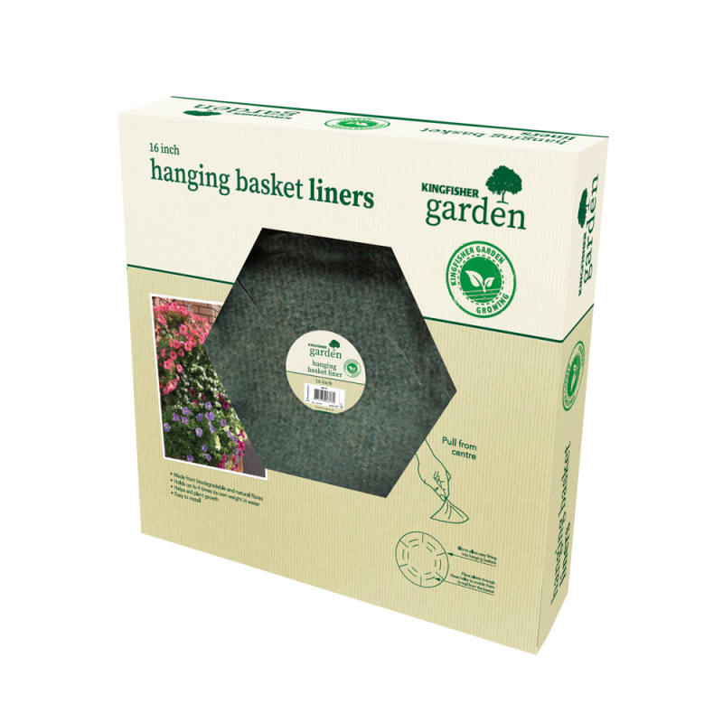 16In Jute Hanging Basket Liner Bonningtons