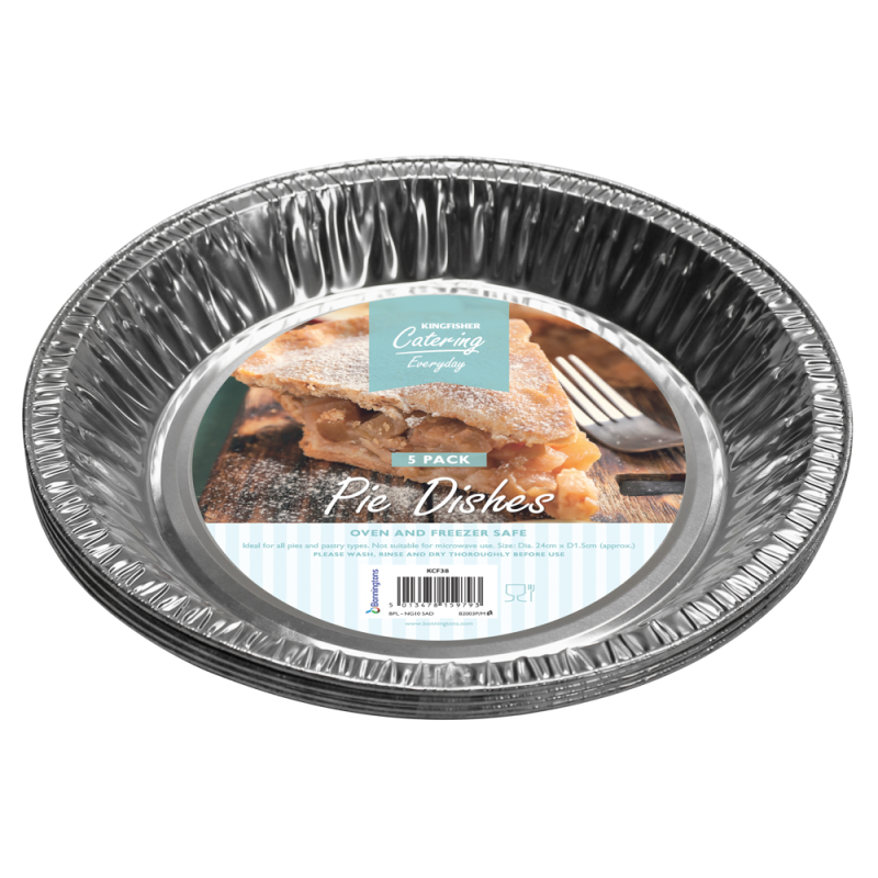 Pack Of 5 Foil Pie Dishes Bonningtons