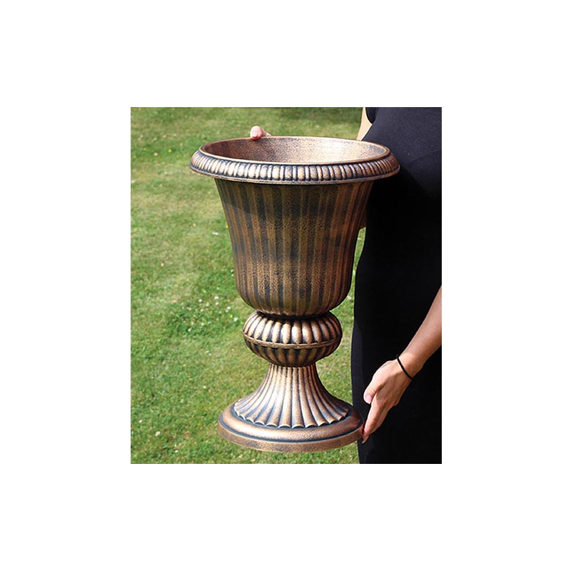 Classic Champagne Urn Plastic Planter In Bronze Bonningtons