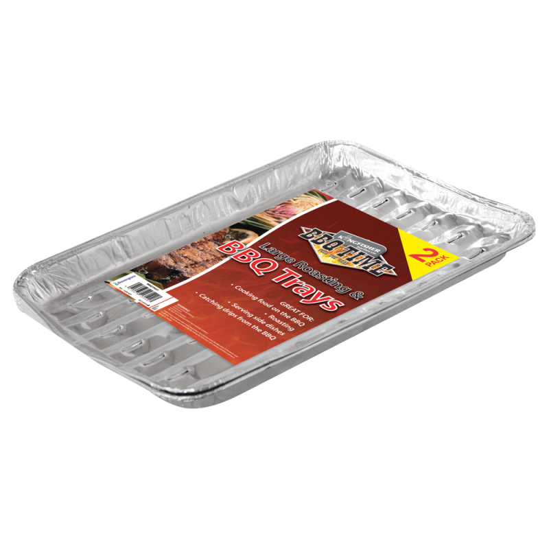 2 Pack Of Disposable Bbq Grill Foil Trays Bonningtons