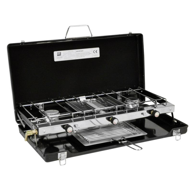 Double Burner Portable Camping Stove And Grill Bonningtons