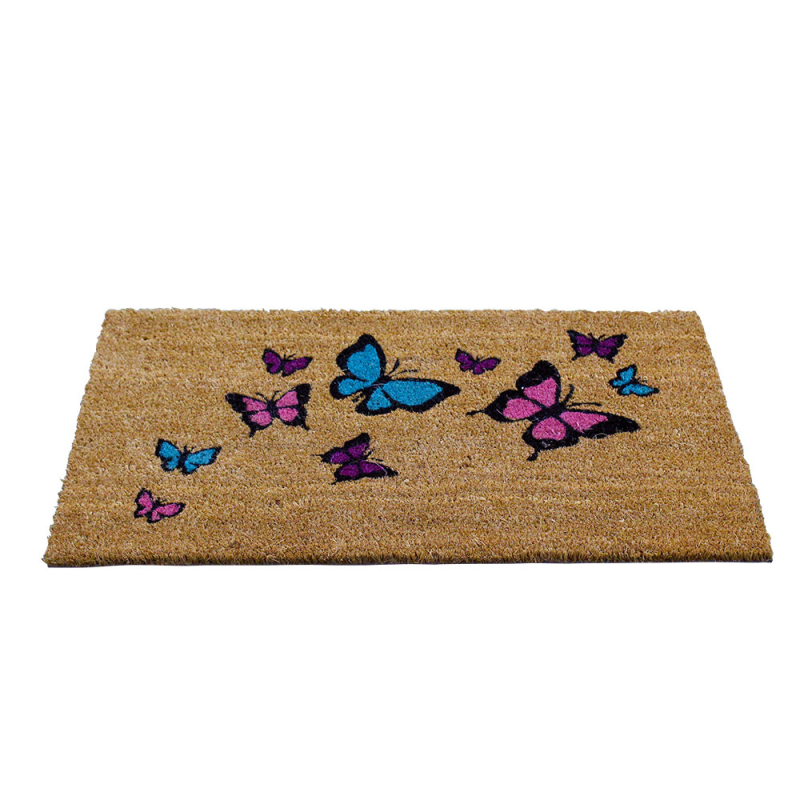 Butterfly Door Mat 45 X 75Cm Bonningtons