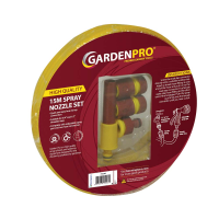 Garden Pro 15M Yellow Garden Hose and Nozzle Set