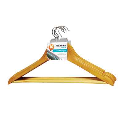 10 Pack of Wooden Clothes Hangers