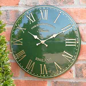 Green Acacia Outdoor Clock