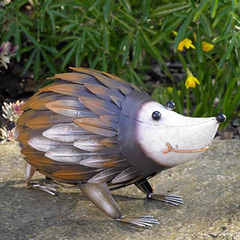 metal hedgehog garden ornament